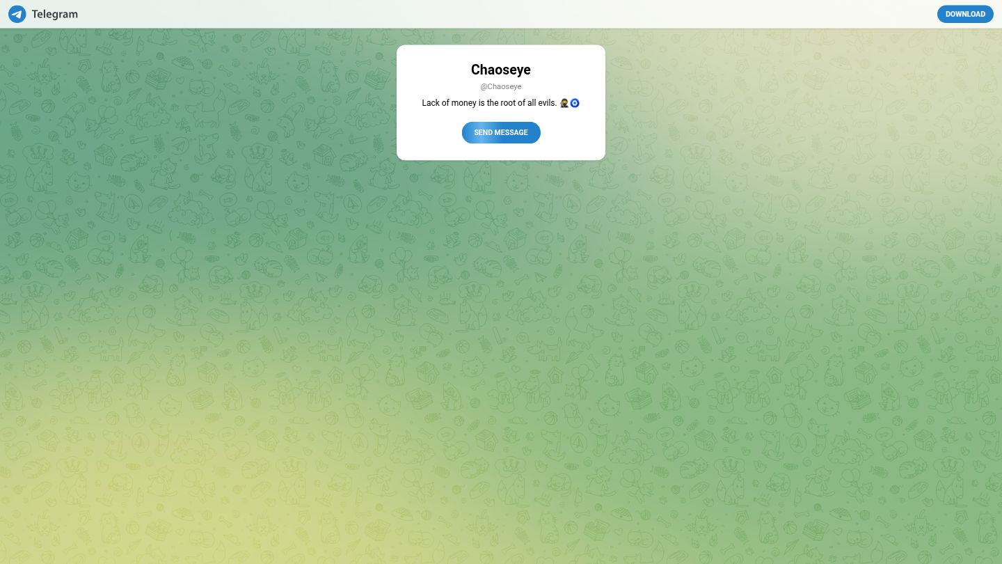 Chaoseye Telegram Profile